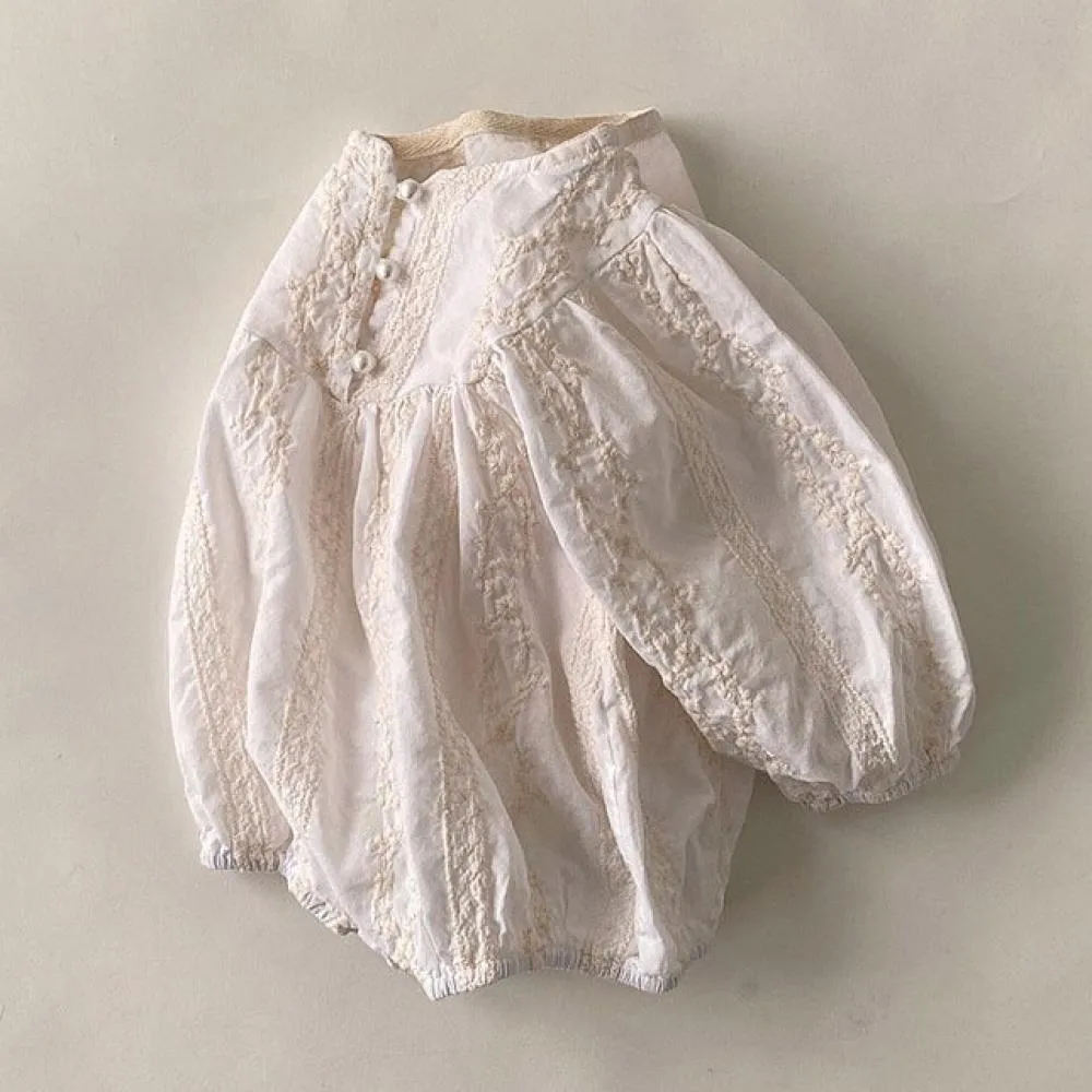 0-2T INS Baby Embroidered Western Style Jumpsuit Romper 100-Day-Old Romper Wholesale Baby Clothes