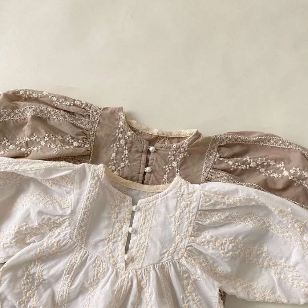 0-2T INS Baby Embroidered Western Style Jumpsuit Romper 100-Day-Old Romper Wholesale Baby Clothes