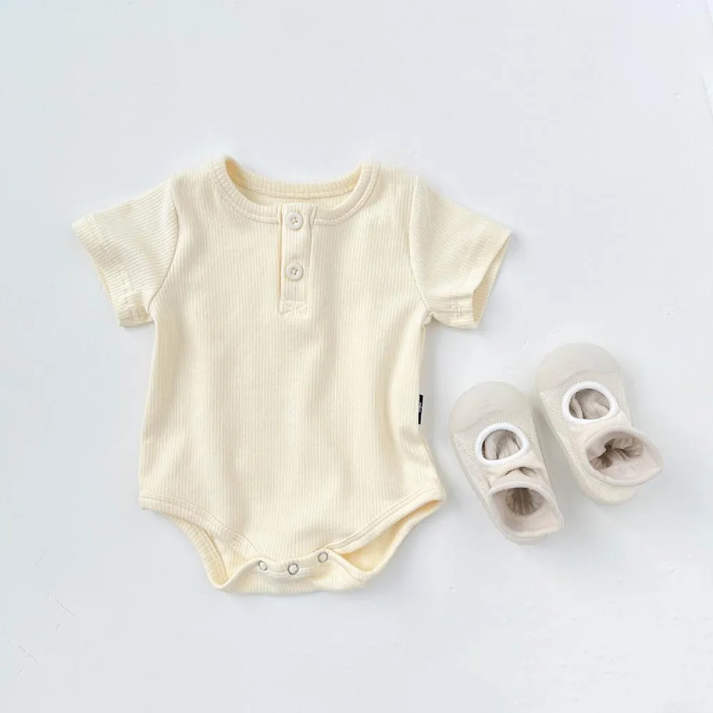 0~2Y Ins Korean Version Of Summer Clothes Baby Jumpsuit Short-Sleeved Triangle Romper Baby Long-Sleeved Bottoming Romper Summer Wholesale Baby Clothes