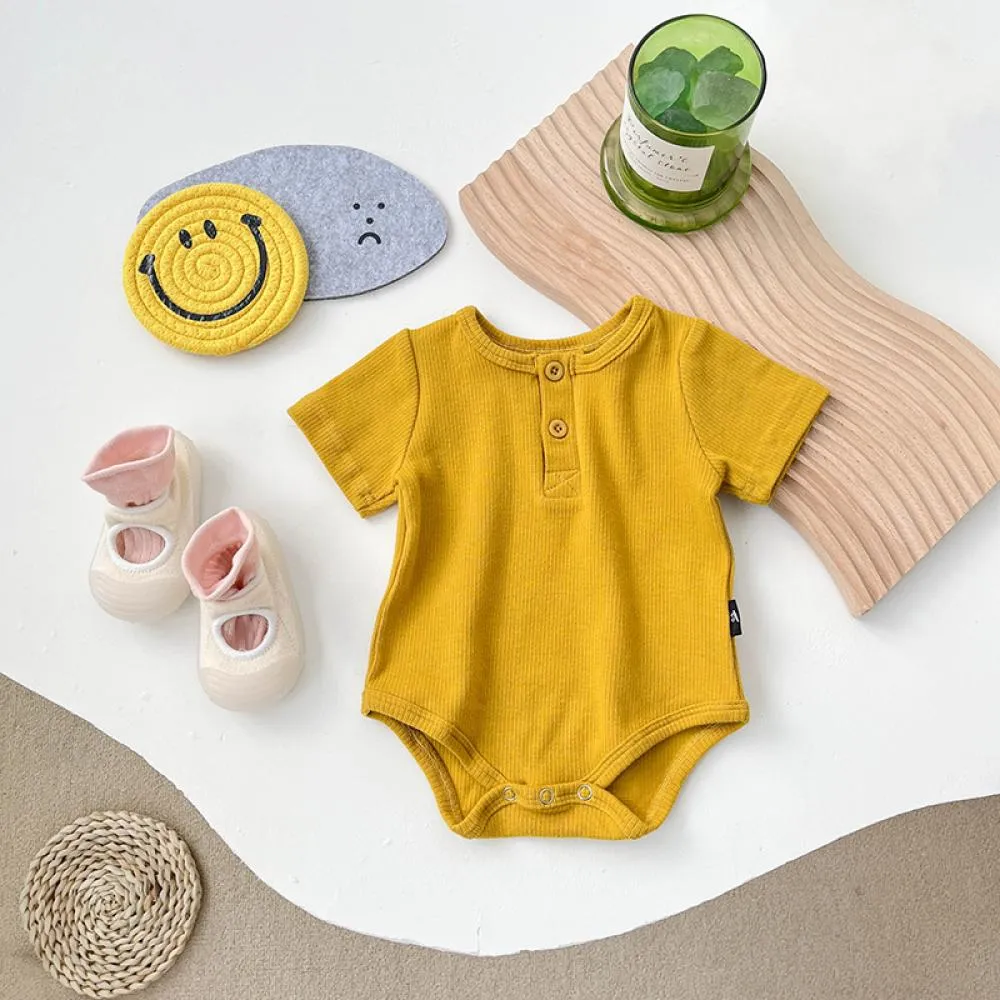 0~2Y Ins Korean Version Of Summer Clothes Baby Jumpsuit Short-Sleeved Triangle Romper Baby Long-Sleeved Bottoming Romper Summer Wholesale Baby Clothes