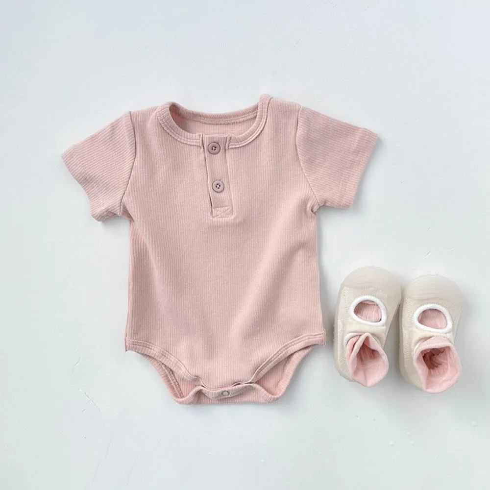 0~2Y Ins Korean Version Of Summer Clothes Baby Jumpsuit Short-Sleeved Triangle Romper Baby Long-Sleeved Bottoming Romper Summer Wholesale Baby Clothes