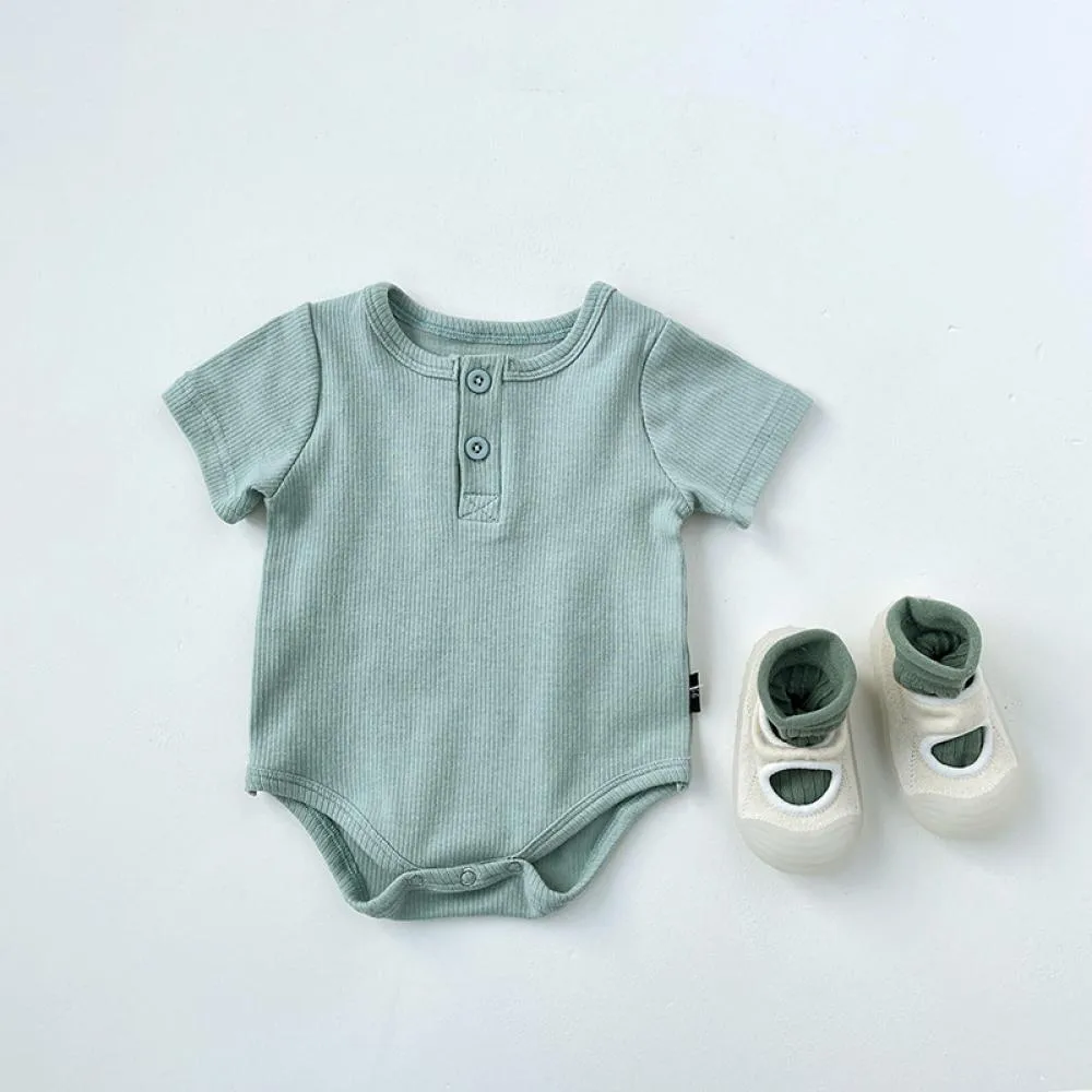 0~2Y Ins Korean Version Of Summer Clothes Baby Jumpsuit Short-Sleeved Triangle Romper Baby Long-Sleeved Bottoming Romper Summer Wholesale Baby Clothes