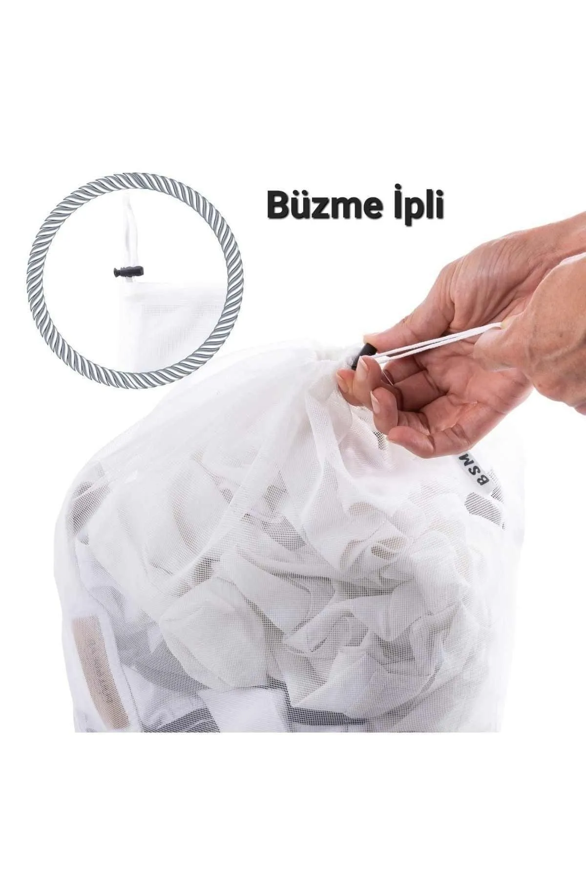 3-Pack 25x35 Threaded Laundry Washing Bag, net (3AD 25X35 LAUNDRY NET.)
