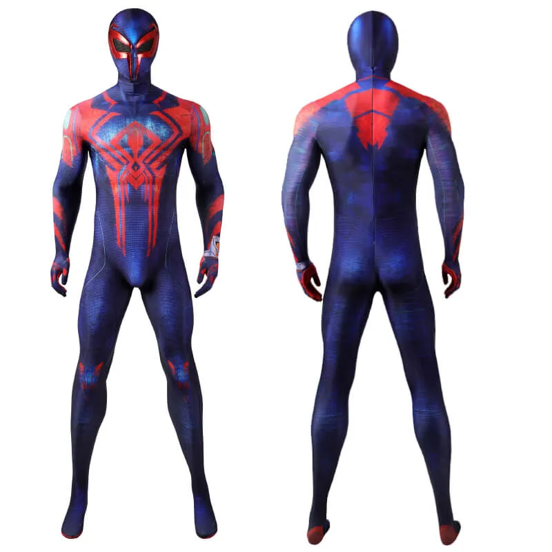 Adults Spiderman 2099 Miguel O'Hara Cosplay Bodysuit Spiderman Across the Spider-Verse Cosplay Costume