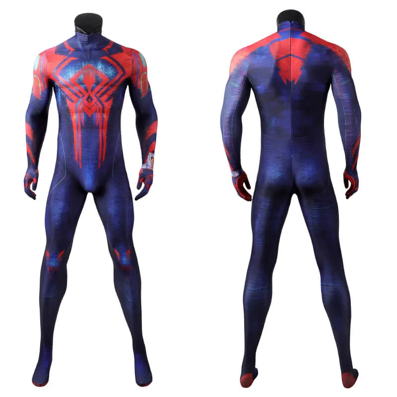 Adults Spiderman 2099 Miguel O'Hara Cosplay Bodysuit Spiderman Across the Spider-Verse Cosplay Costume