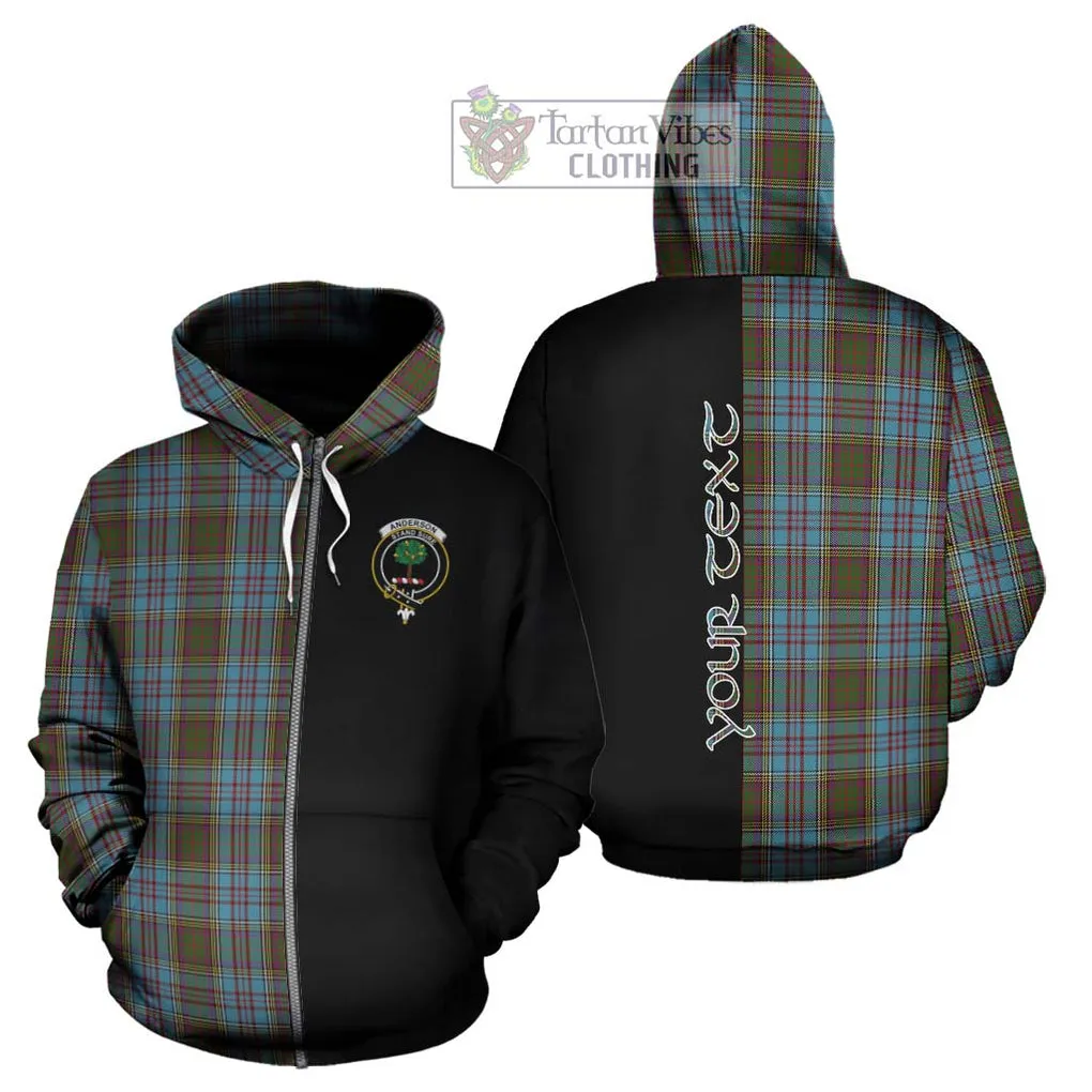 Anderson Tartan Hoodie with Family Crest and Half Of Me Style