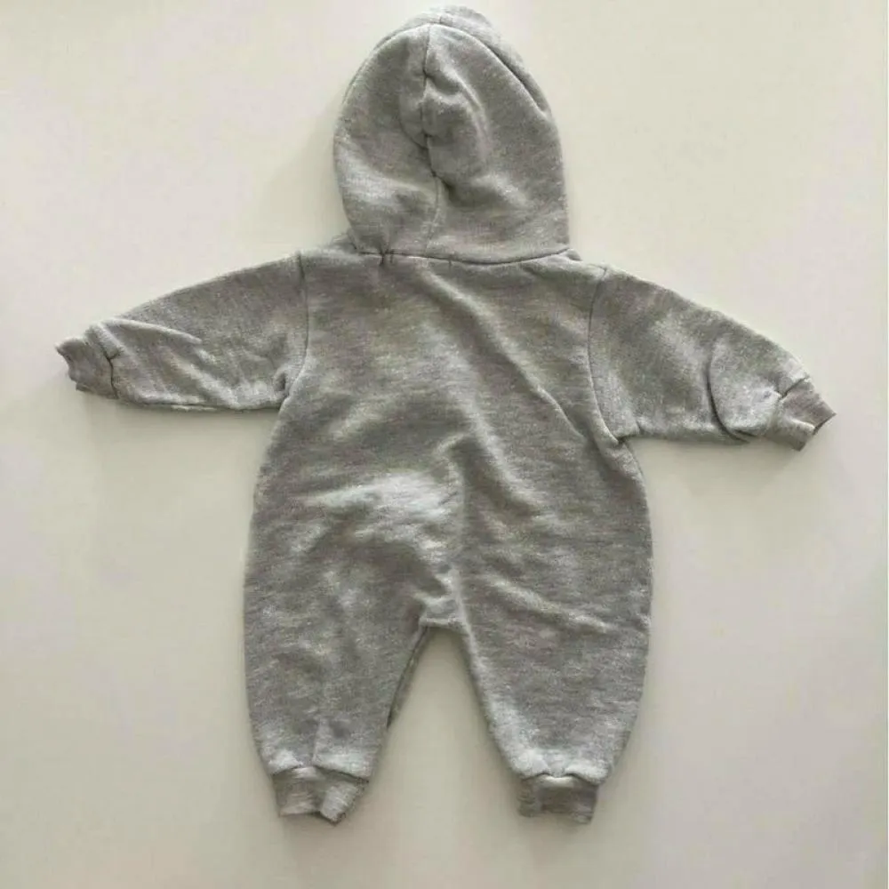 Autumn And Winter Baby Western Style Zipper Hooded Jumpsuit Sweater Wholesale Baby Clothes