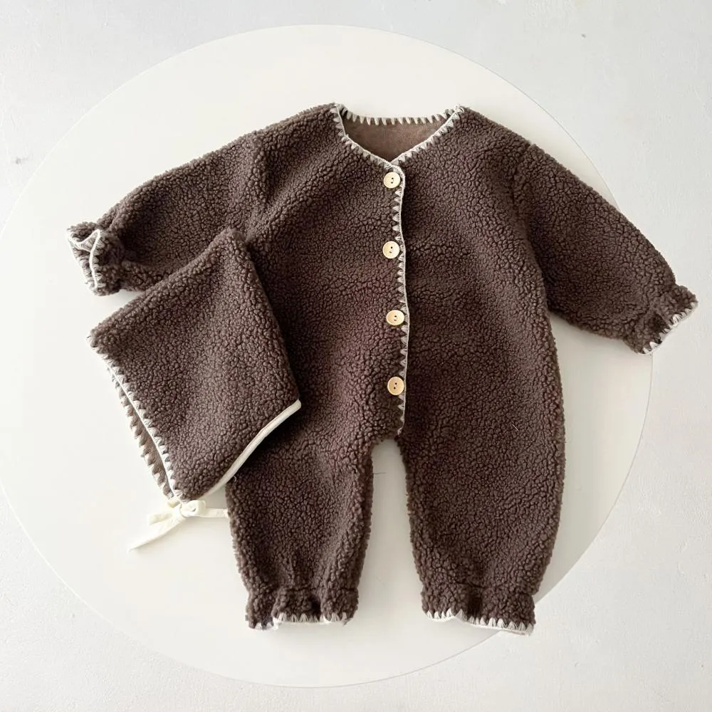 Autumn and Winter Fleece Baby Jumpsuit Wholesale