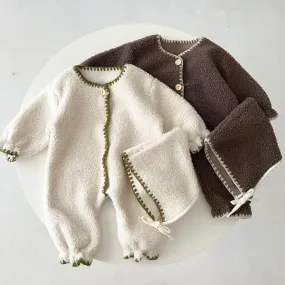 Autumn and Winter Fleece Baby Jumpsuit Wholesale