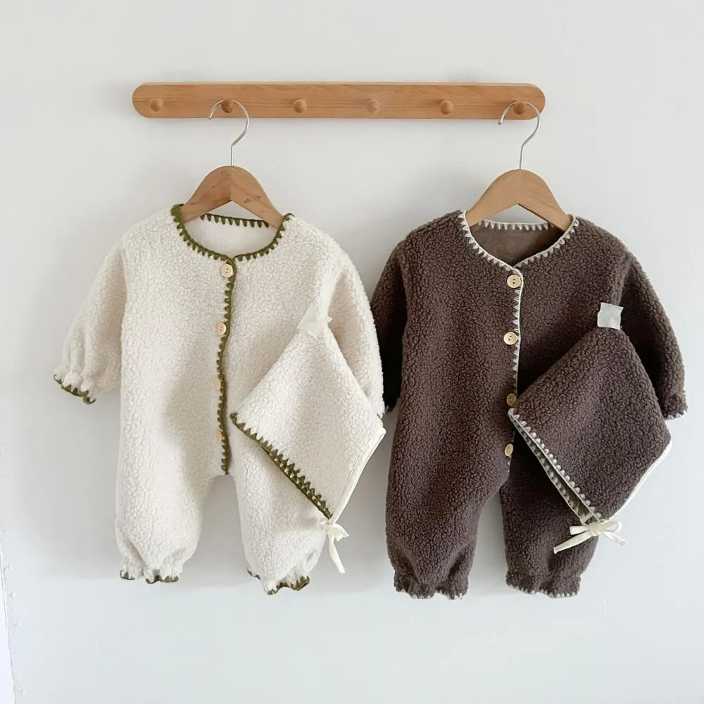 Autumn and Winter Fleece Baby Jumpsuit Wholesale