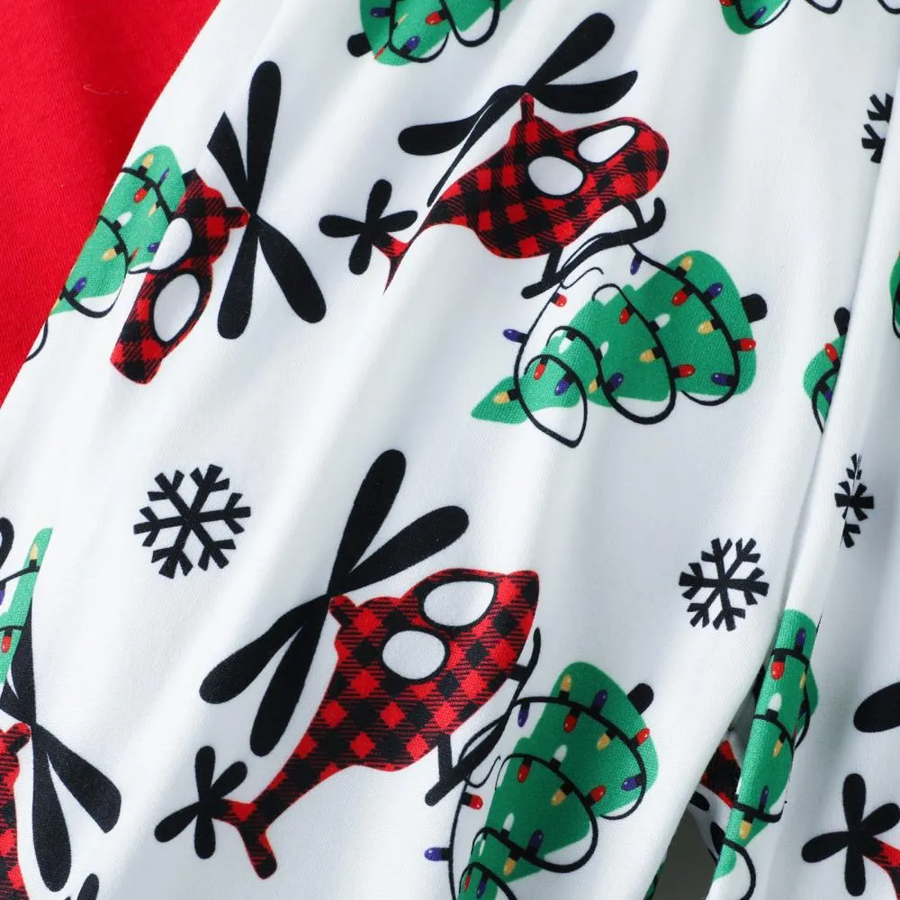 Autumn Boys Christmas Cartoon Airplane Print Bib Suit Wholesale Baby Boy Clothes