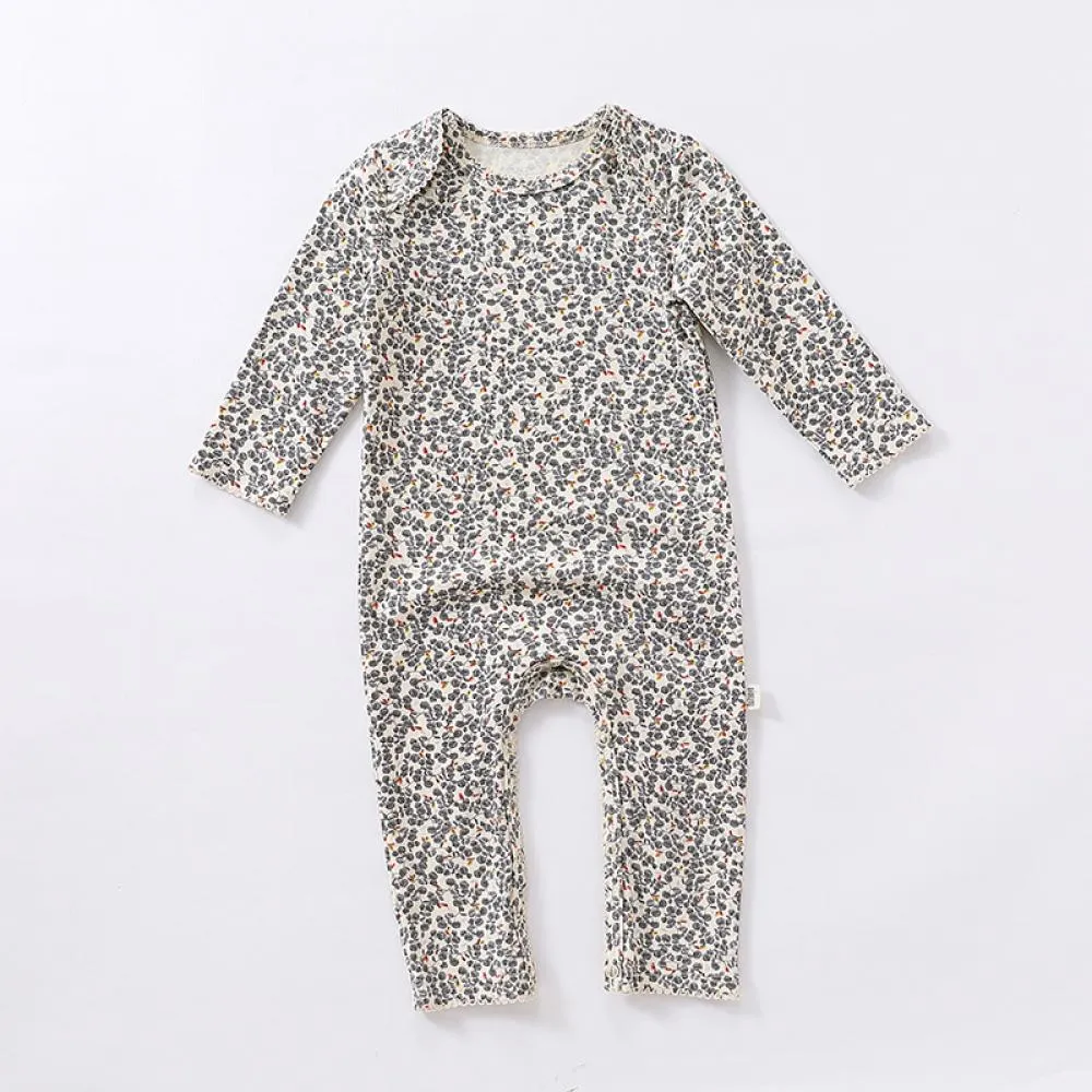 Autumn Infant Long Sleeve One Piece Cotton Floral Romper Wholesale Baby Clothes