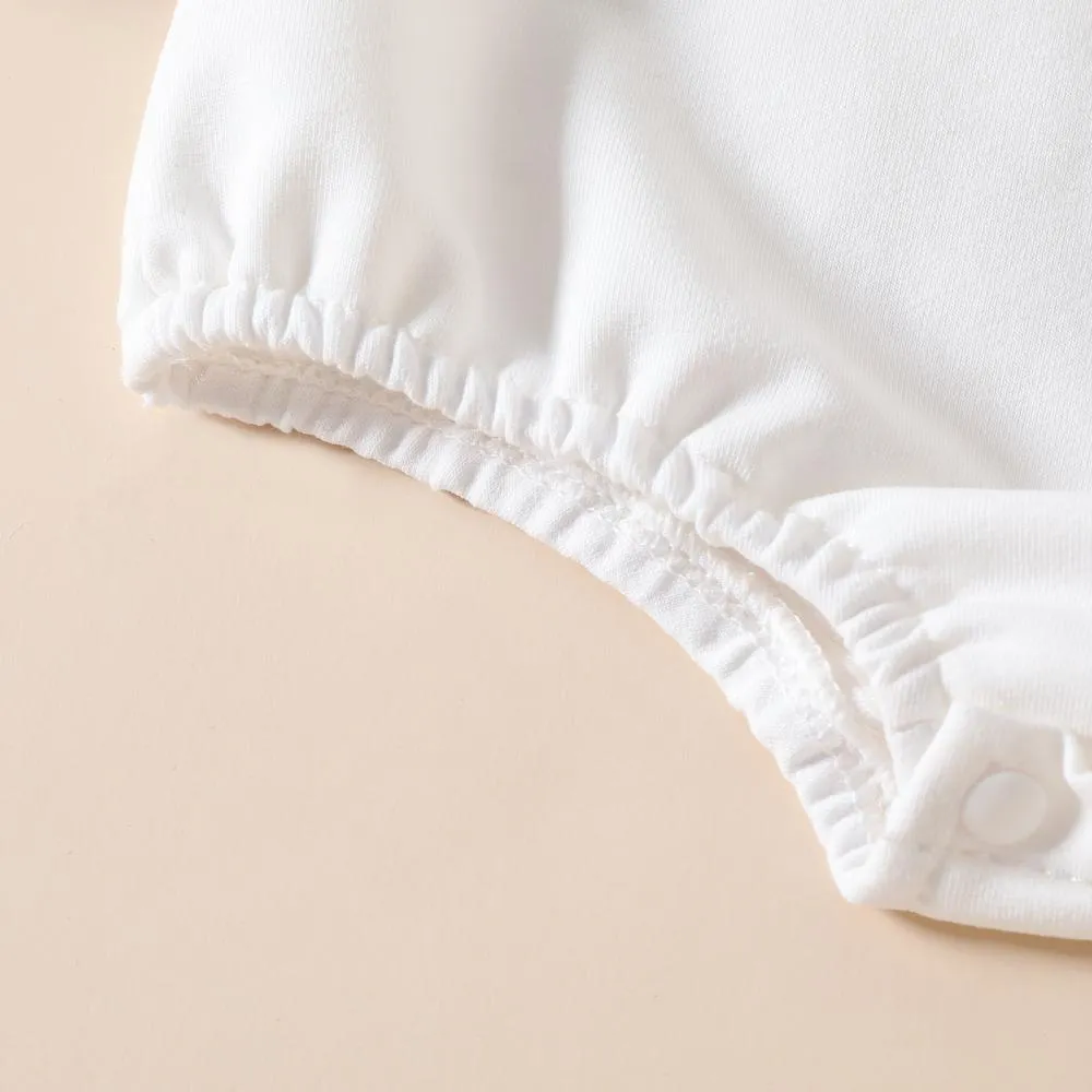 Autumn Valentine's Day Girl's Jumpsuit Color Matching Long Sleeve Letter Baby Romper Wholesale