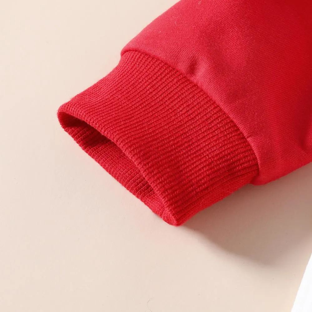 Autumn Valentine's Day Girl's Jumpsuit Color Matching Long Sleeve Letter Baby Romper Wholesale