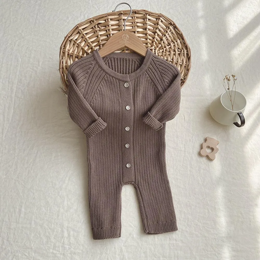 Baby Autumn And Winter Sweater Long Jumpsuit Baby Knitted Sweater Romper Wholesale
