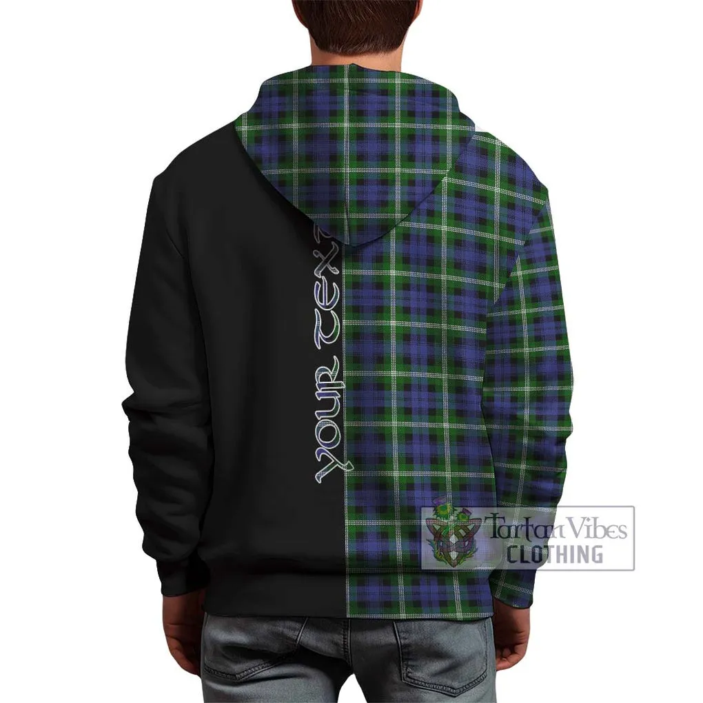 Baillie (Bailey) Tartan Hoodie with Family Crest and Half Of Me Style
