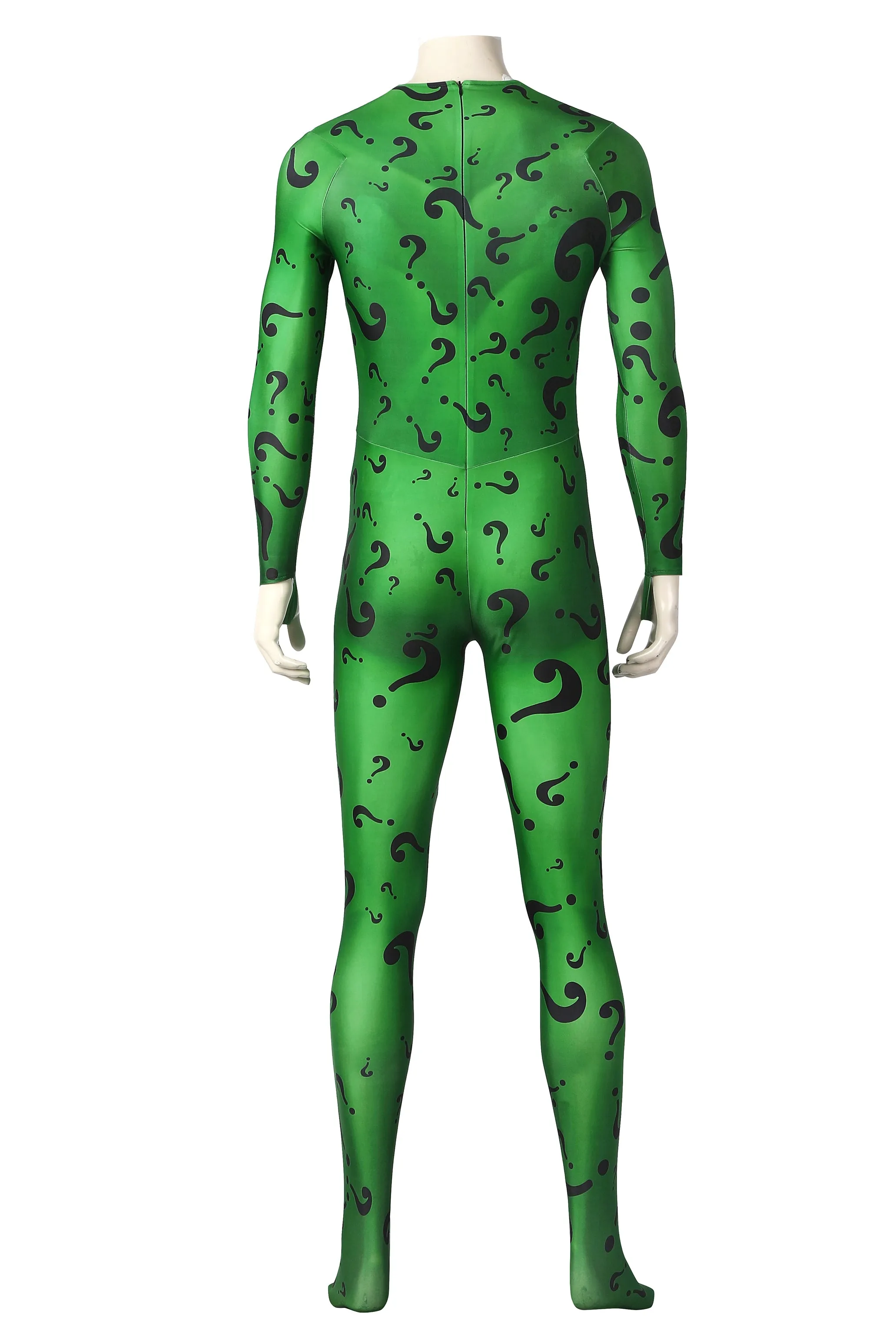 Batman Forever The Riddler Cosplay Costume Jim Carrey Riddler Costume Green Bodysuit