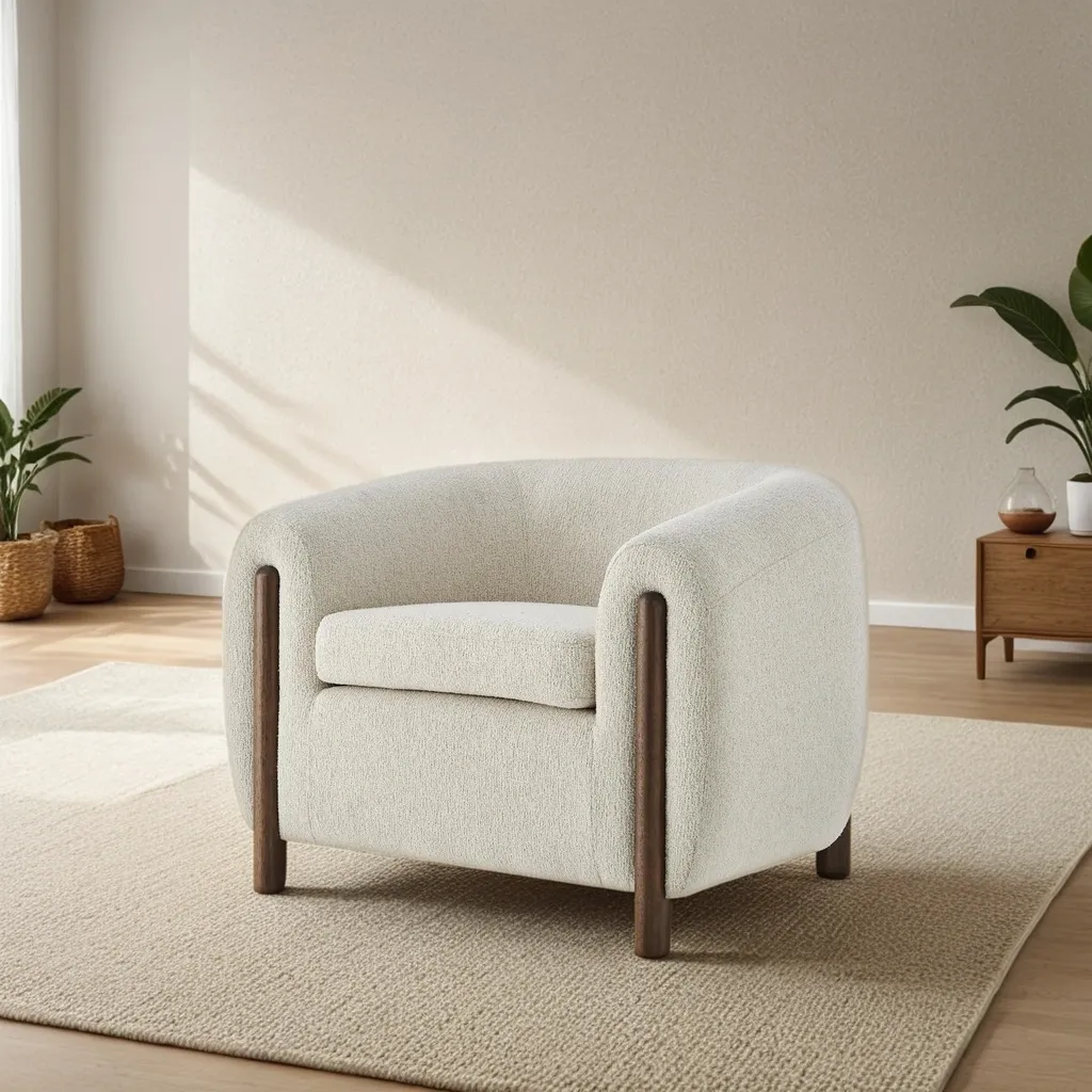 Biophilic Design Cordelia Fabric Accent Arm Chair