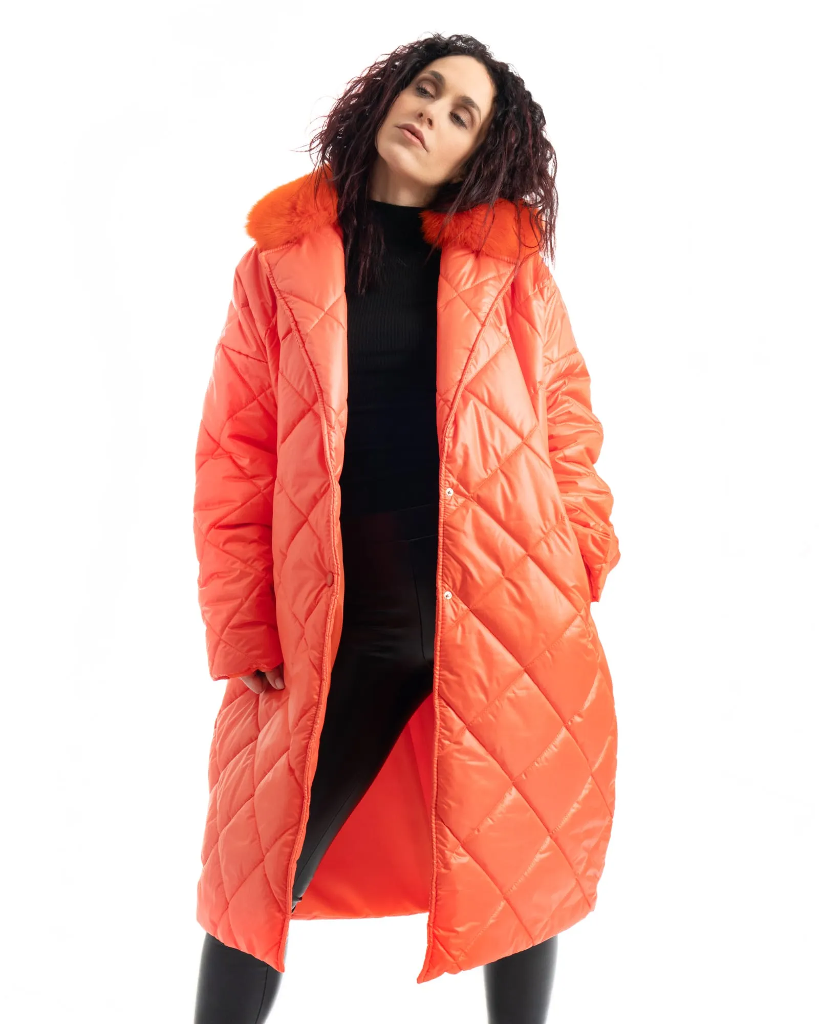 Cento Grammi with Fox collar - Orange