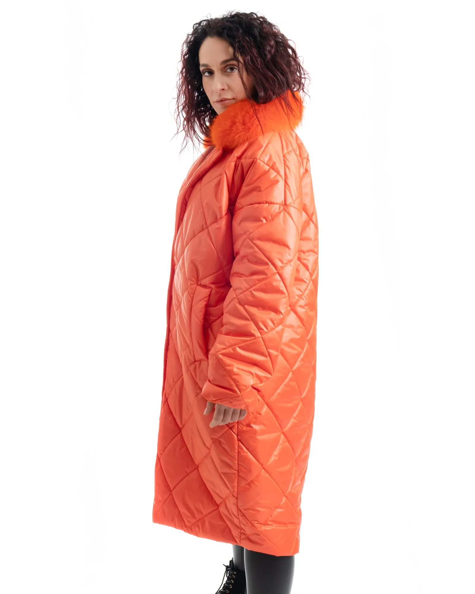 Cento Grammi with Fox collar - Orange