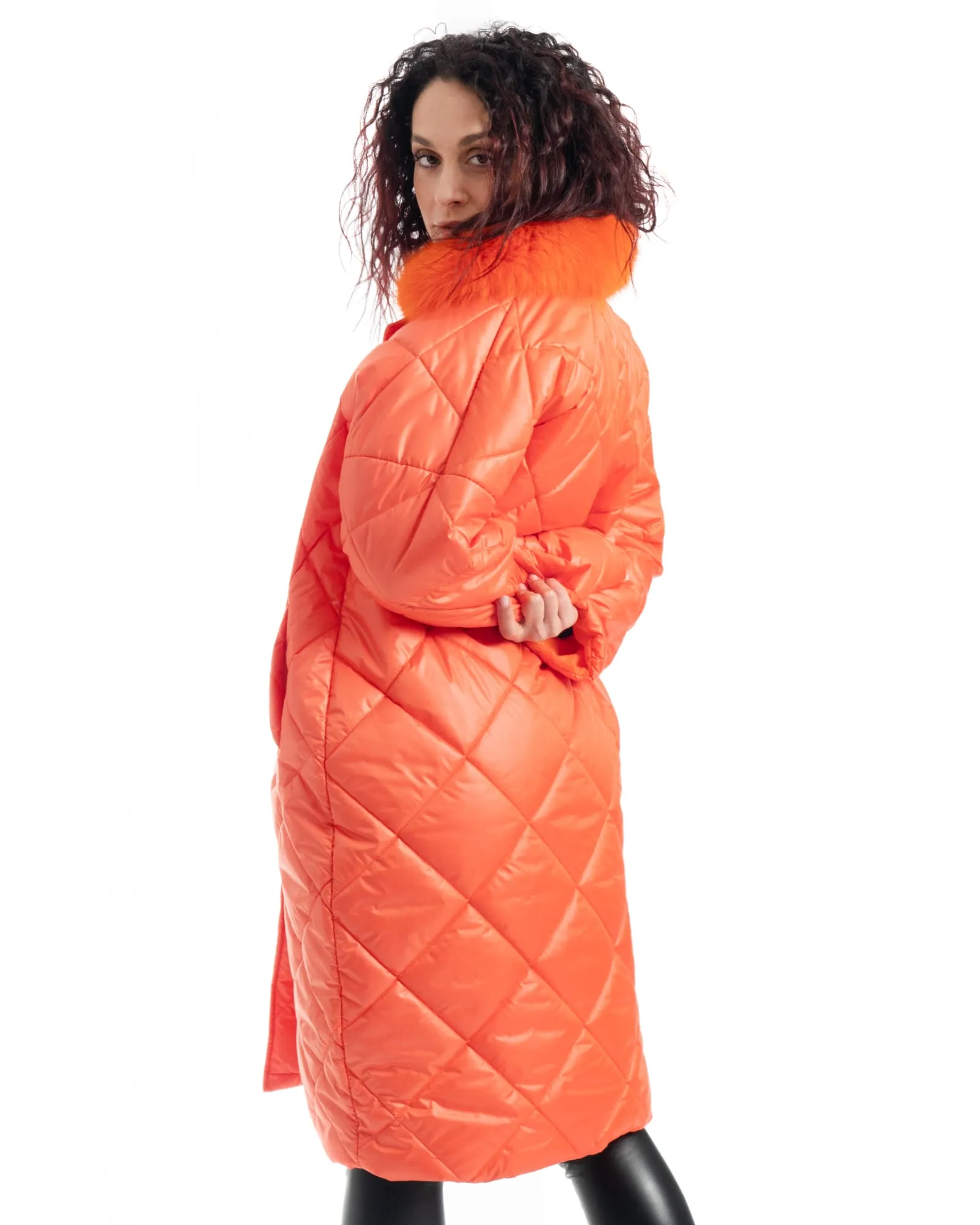 Cento Grammi with Fox collar - Orange