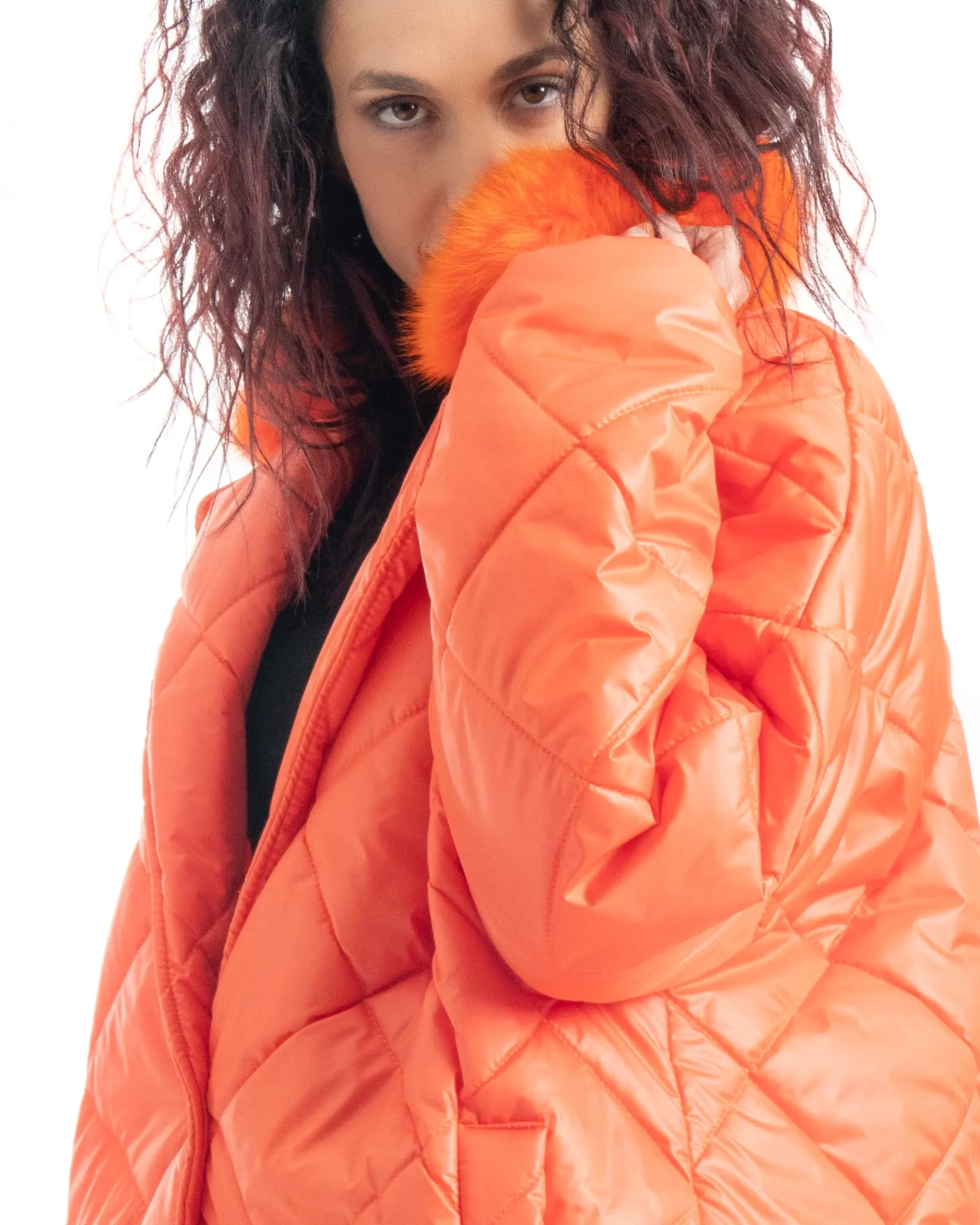 Cento Grammi with Fox collar - Orange