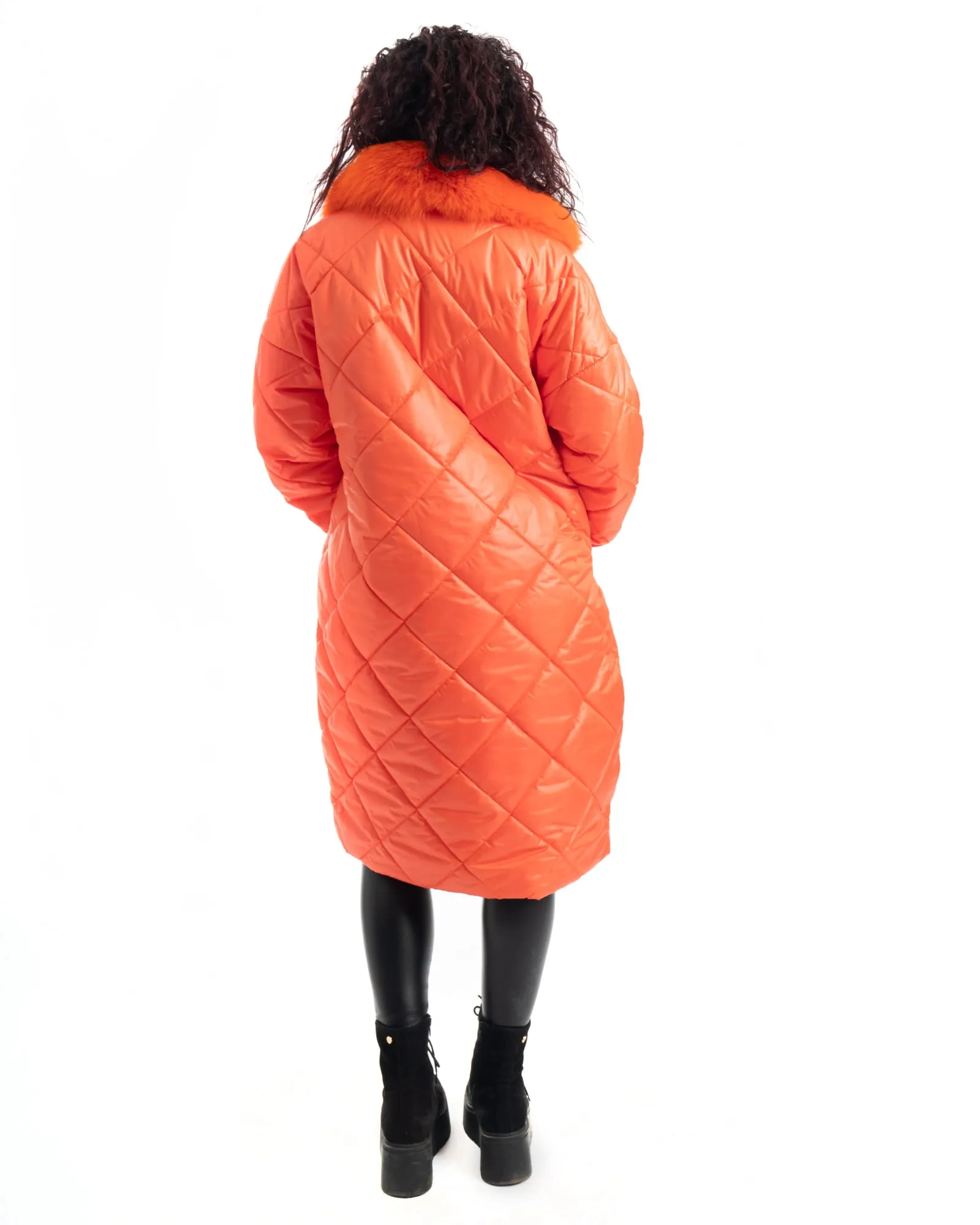Cento Grammi with Fox collar - Orange