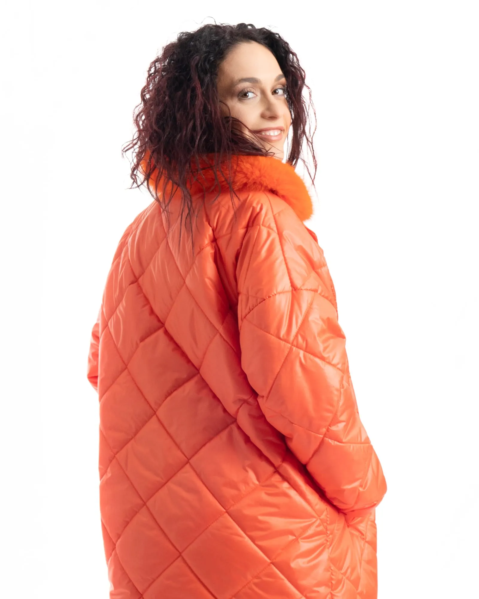 Cento Grammi with Fox collar - Orange