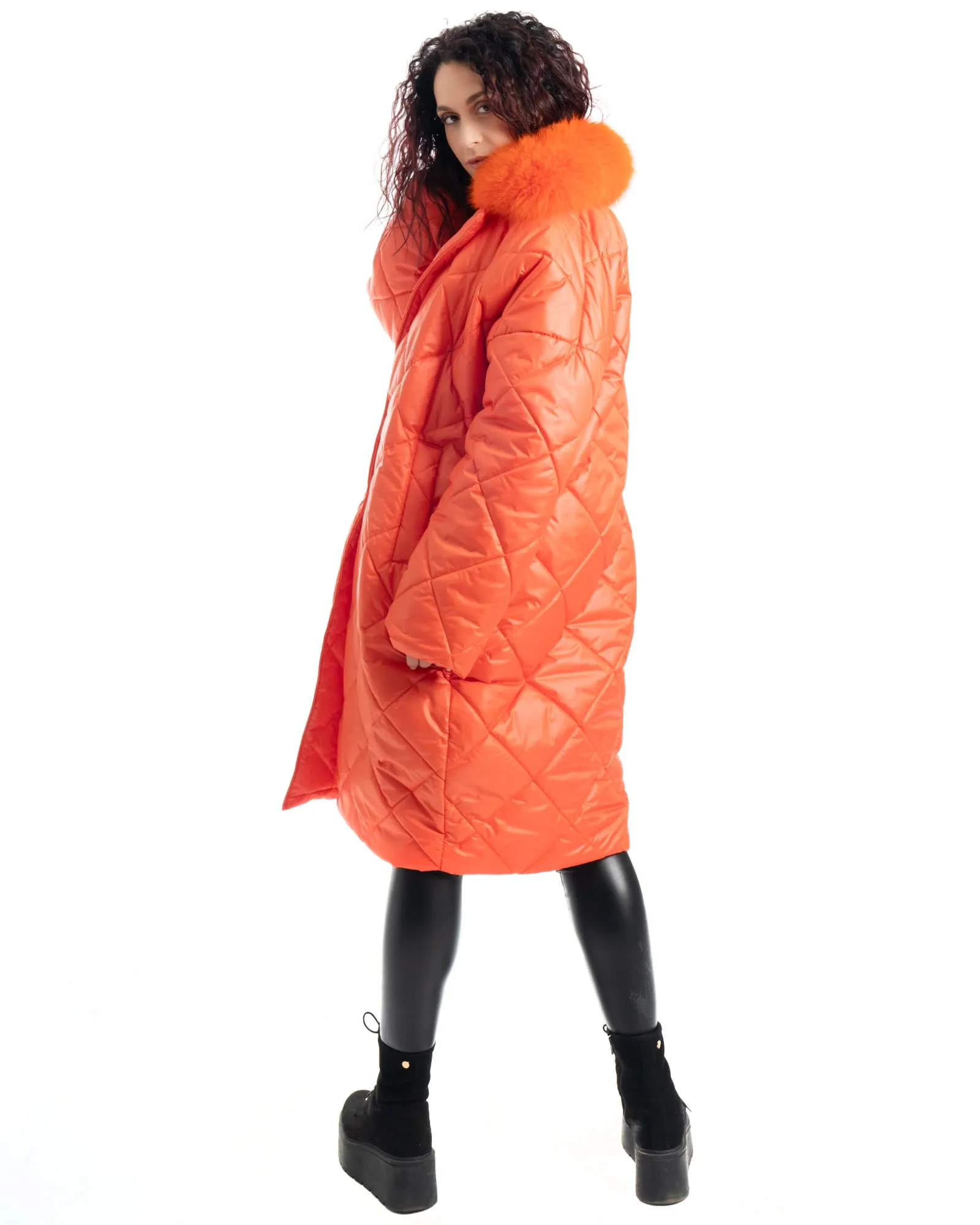 Cento Grammi with Fox collar - Orange
