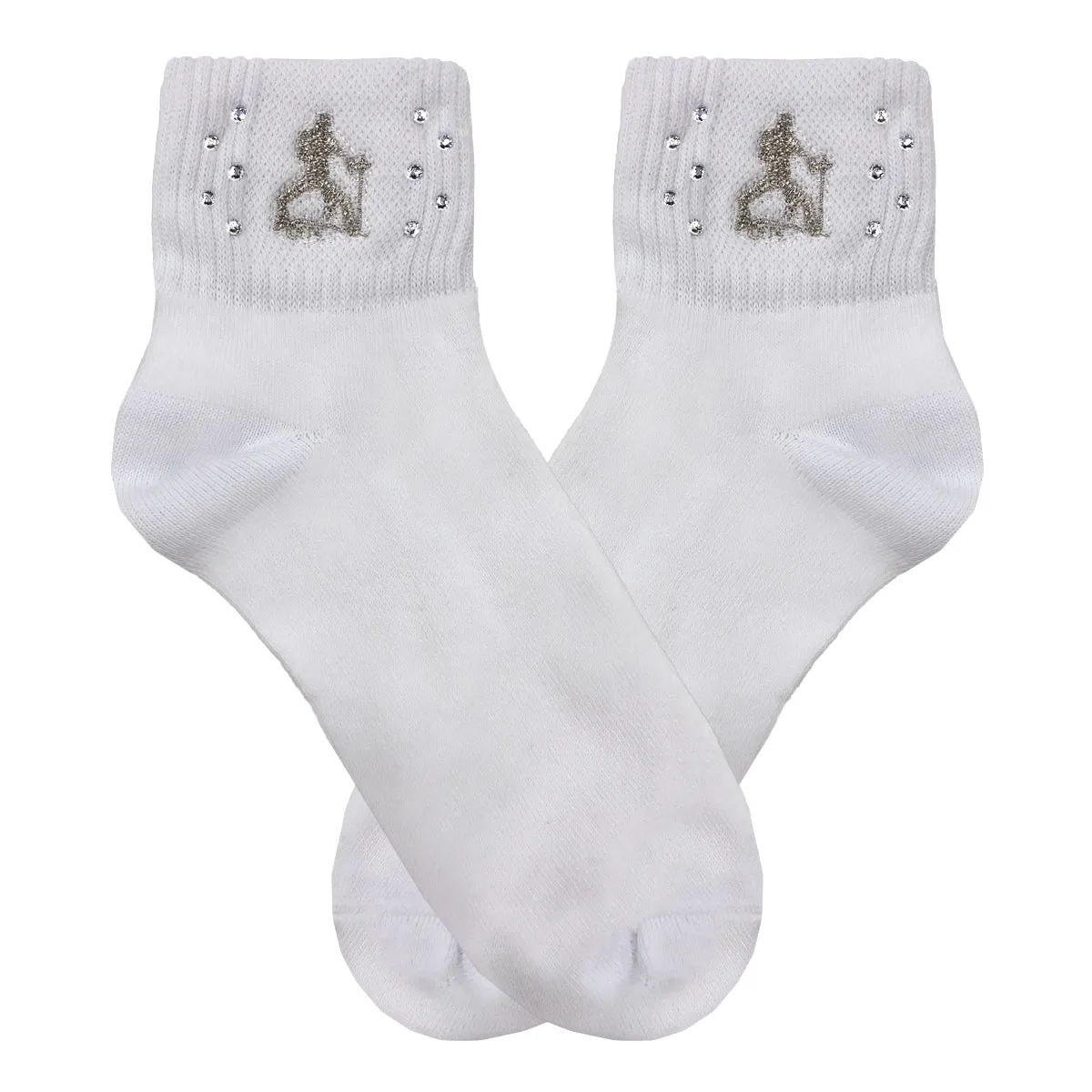 Elvis Silhouette Rhinestone Socks