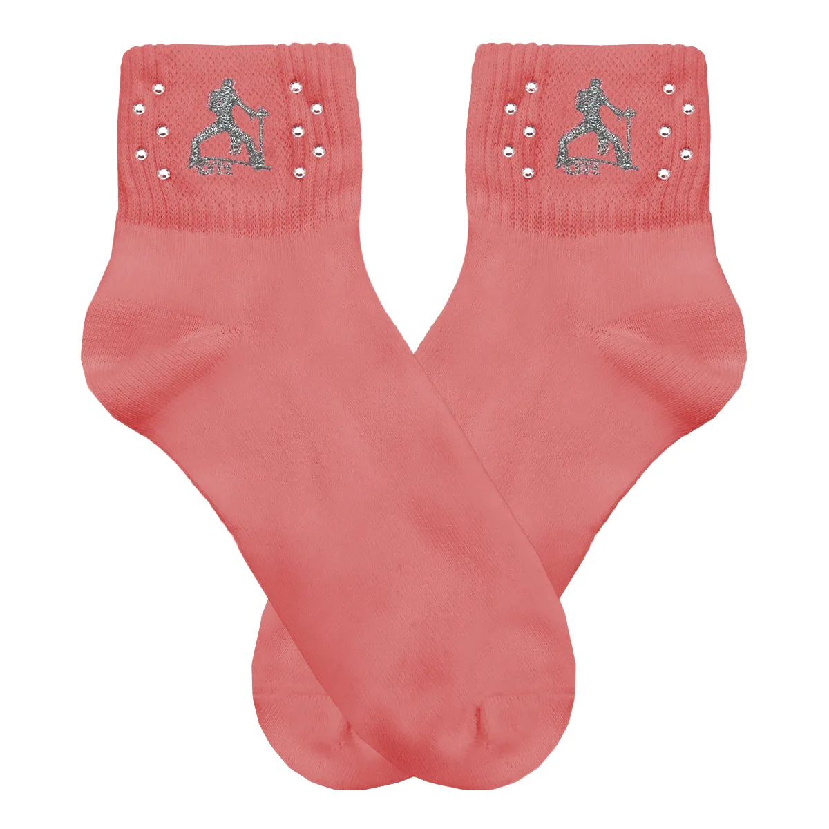 Elvis Silhouette Rhinestone Socks