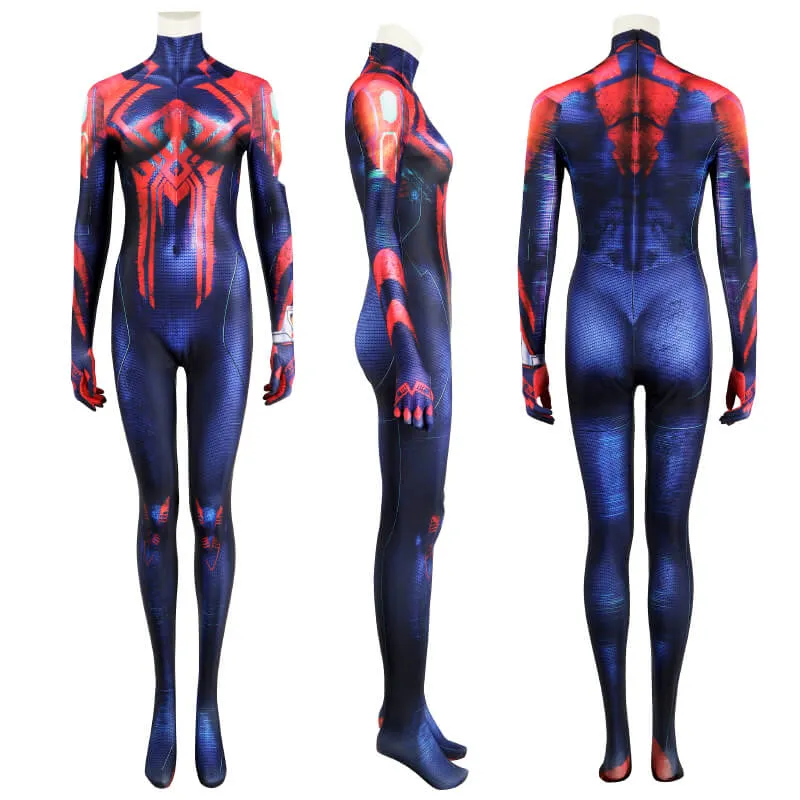 Female Spiderman 2099 Costume Miguel O'Hara Cosplay Bodysuit Spiderman Across the Spider-Verse Jumpsuit