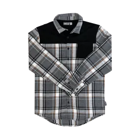 FlexTop Flannel - Black/Grey