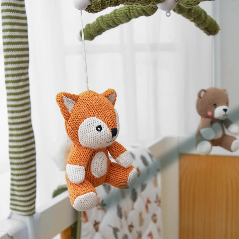 Forest Retreat Babies Knitted Musical Cot Mobile Baby Nursery