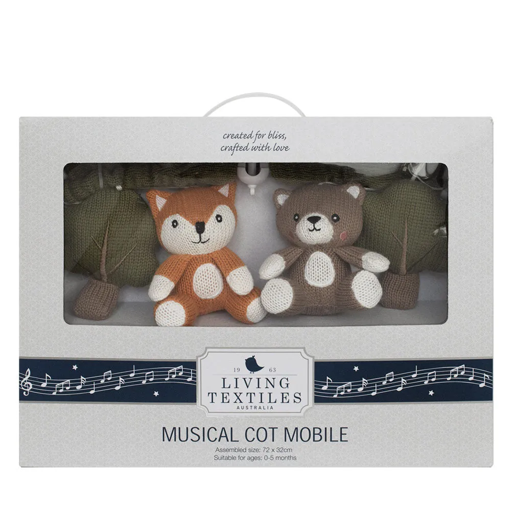 Forest Retreat Babies Knitted Musical Cot Mobile Baby Nursery