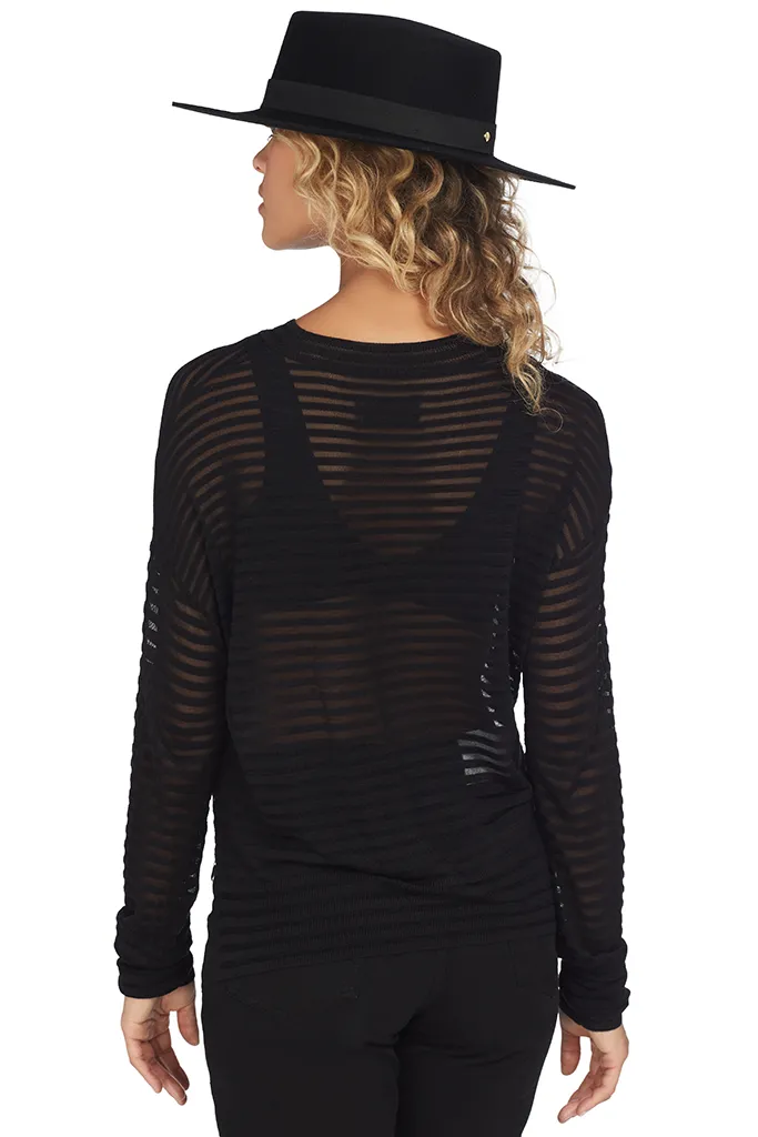 Gilda Striped Sweater (Jet Black)