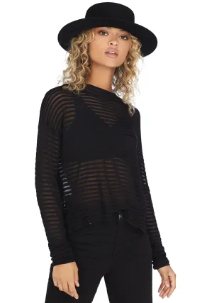 Gilda Striped Sweater (Jet Black)
