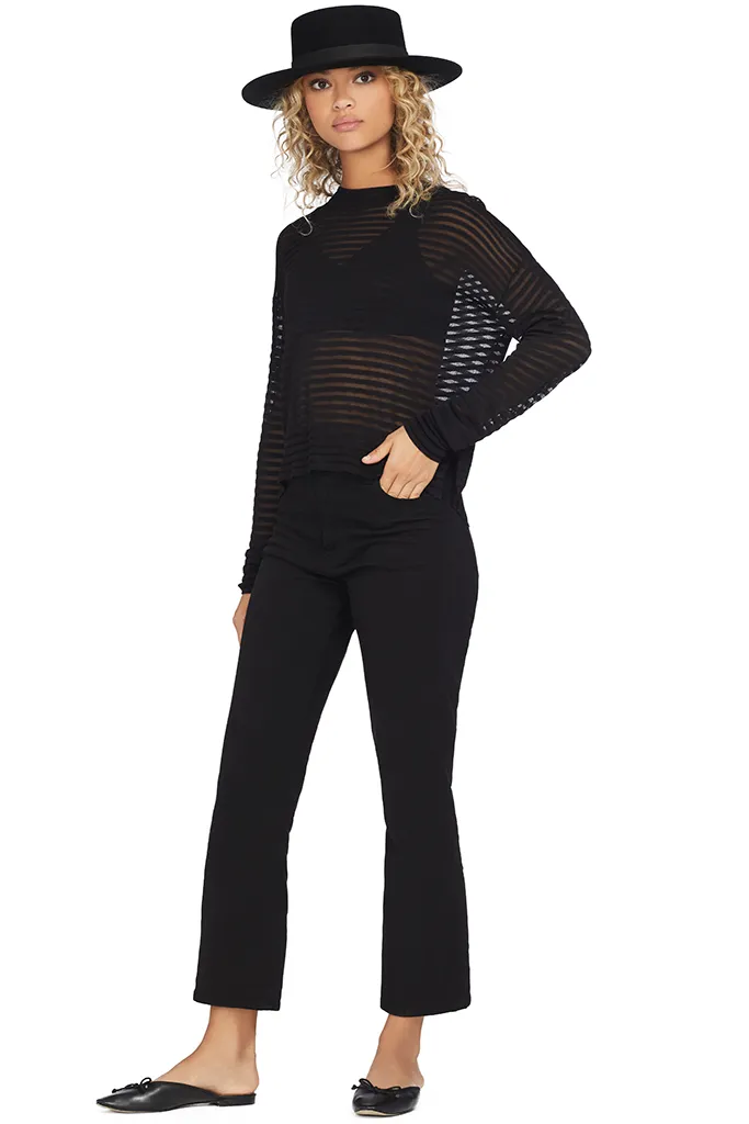 Gilda Striped Sweater (Jet Black)