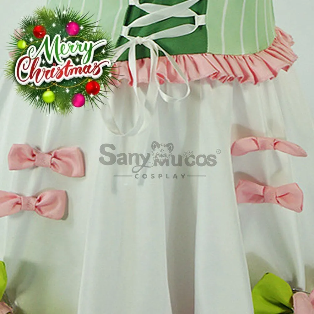【In Stock】Anime Demon Slayer Cosplay Kanroji Mitsuri White Maid Suit Cosplay Maid Costume