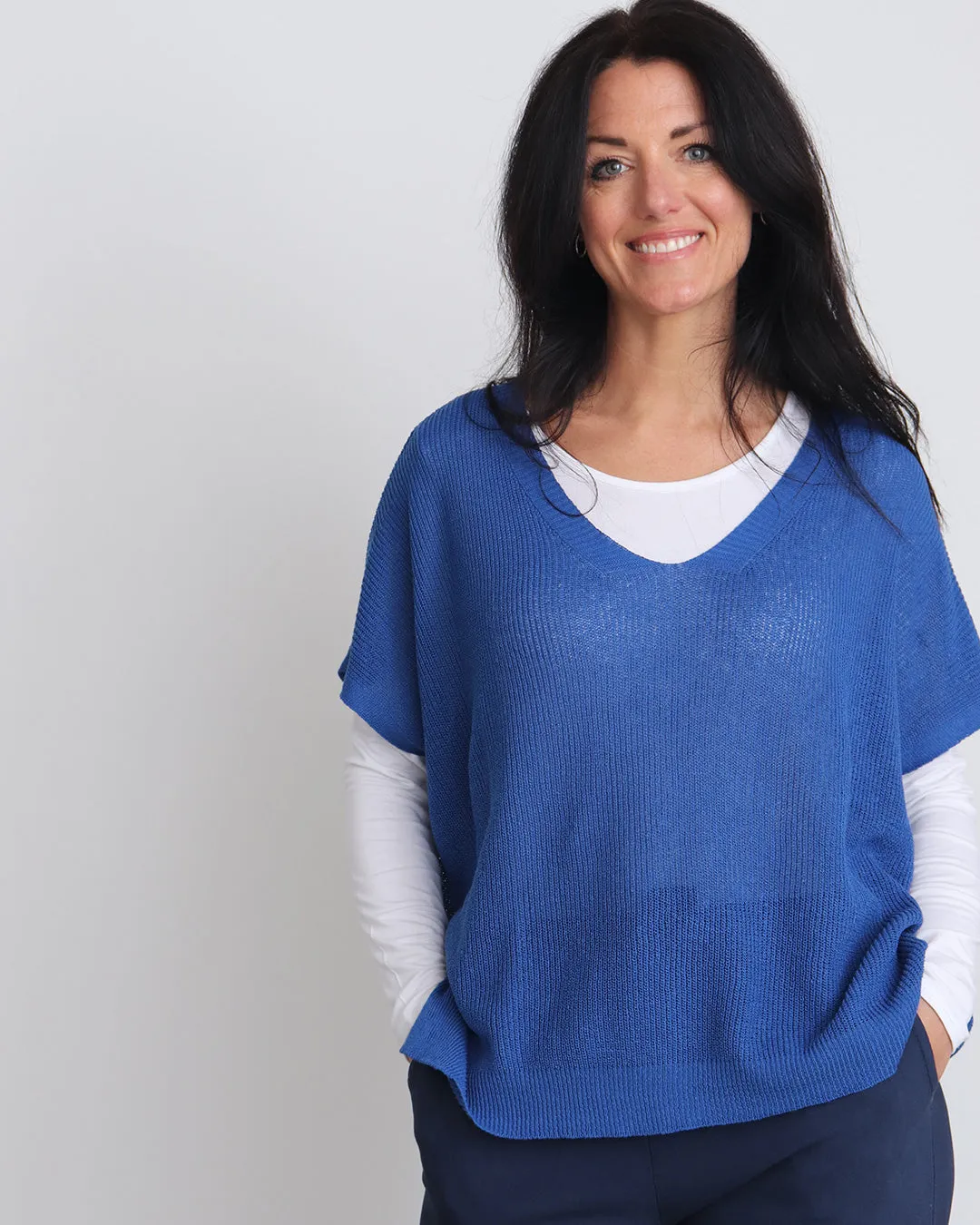 Ingrid V-Neck Tank Top - Royal Blue