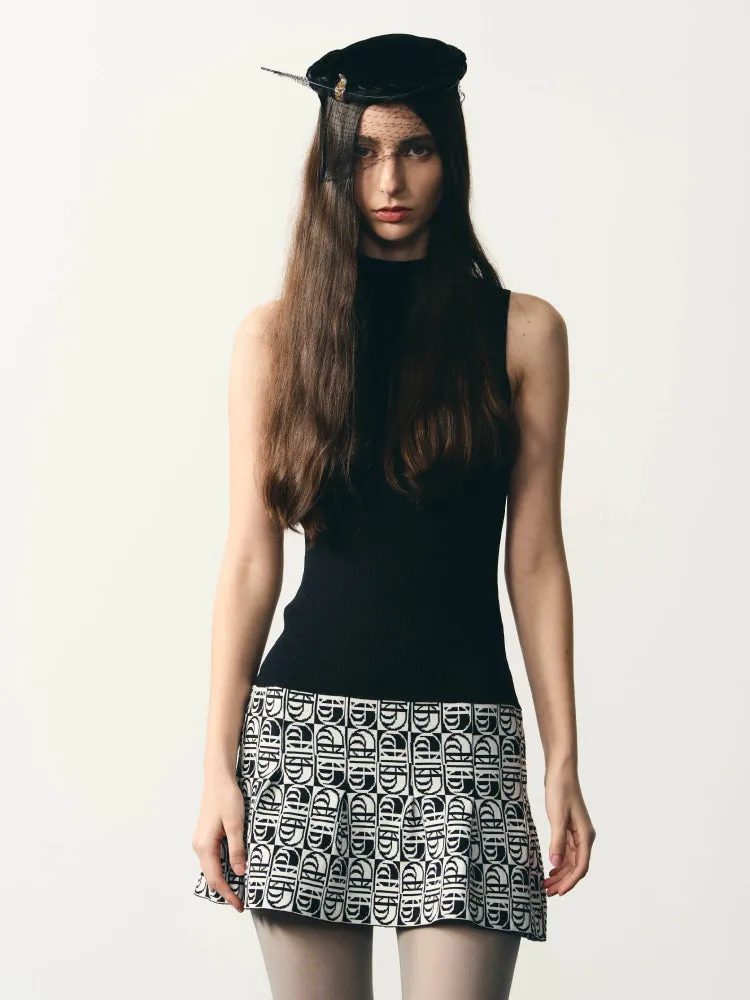 Knit slim vest dress【s0000007327】