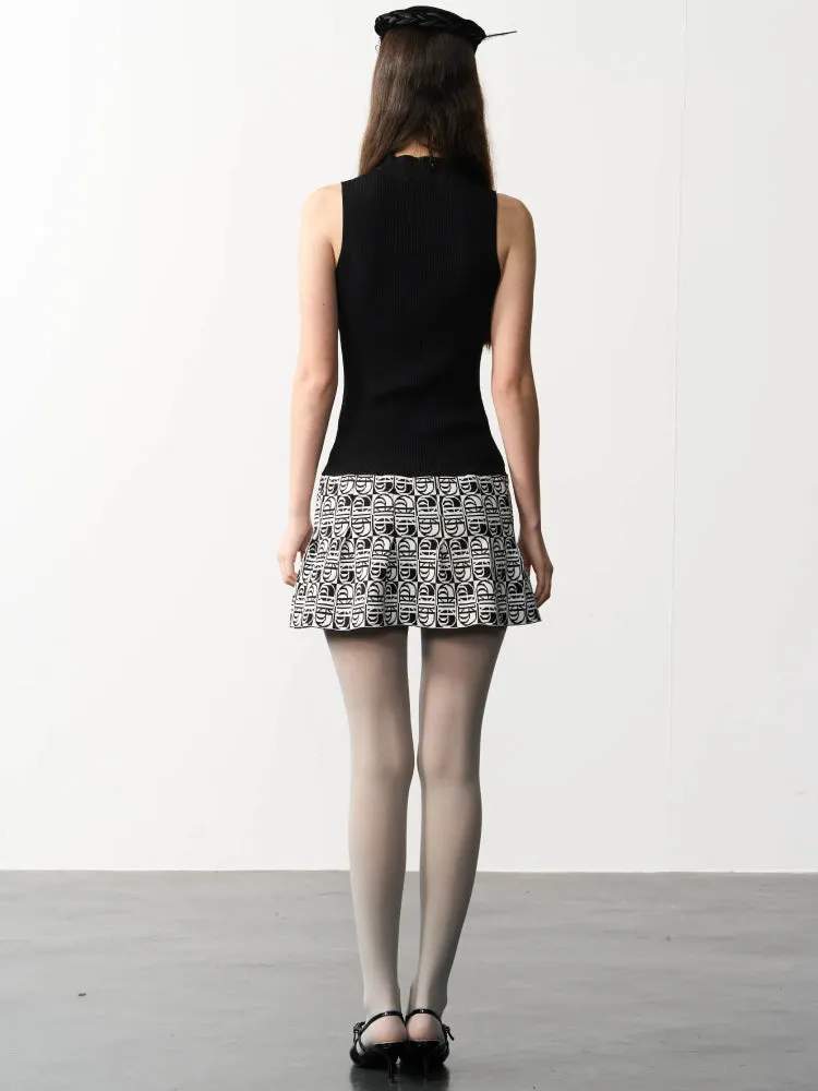 Knit slim vest dress【s0000007327】