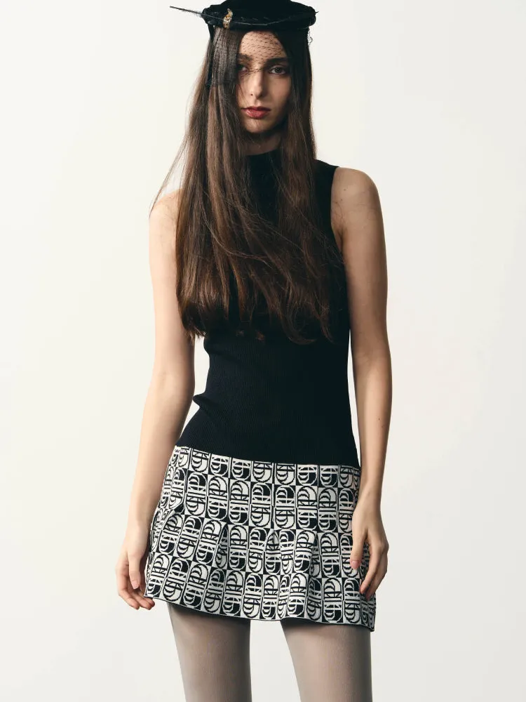 Knit slim vest dress【s0000007327】