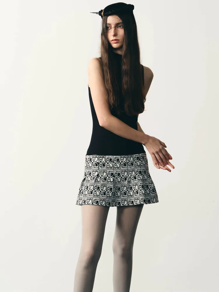 Knit slim vest dress【s0000007327】