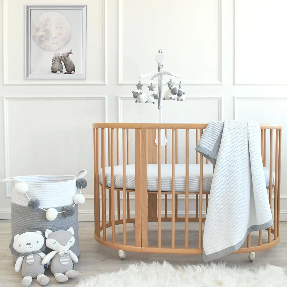 Knitted Sheep Musical Cot Nursery Mobile