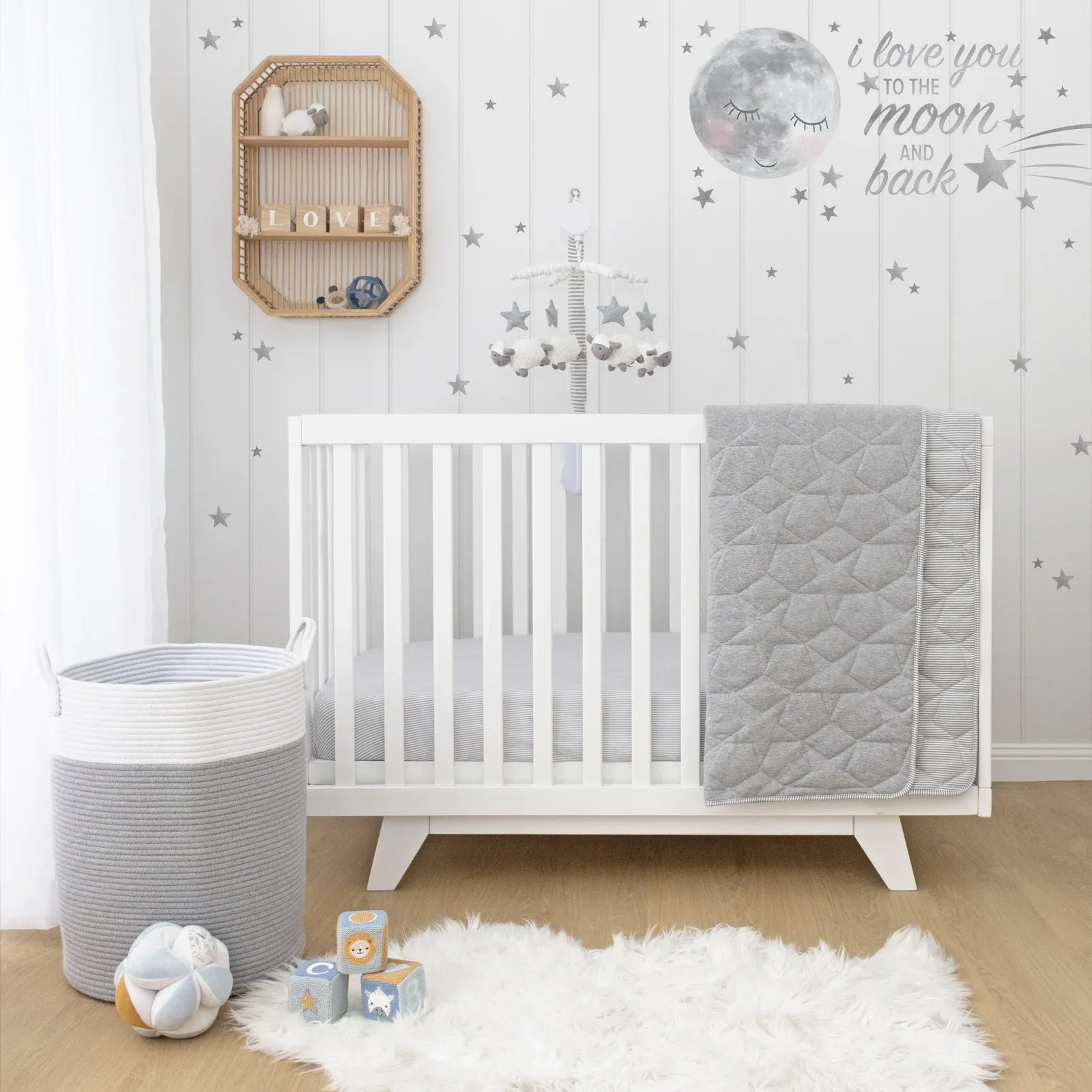 Knitted Sheep Musical Cot Nursery Mobile