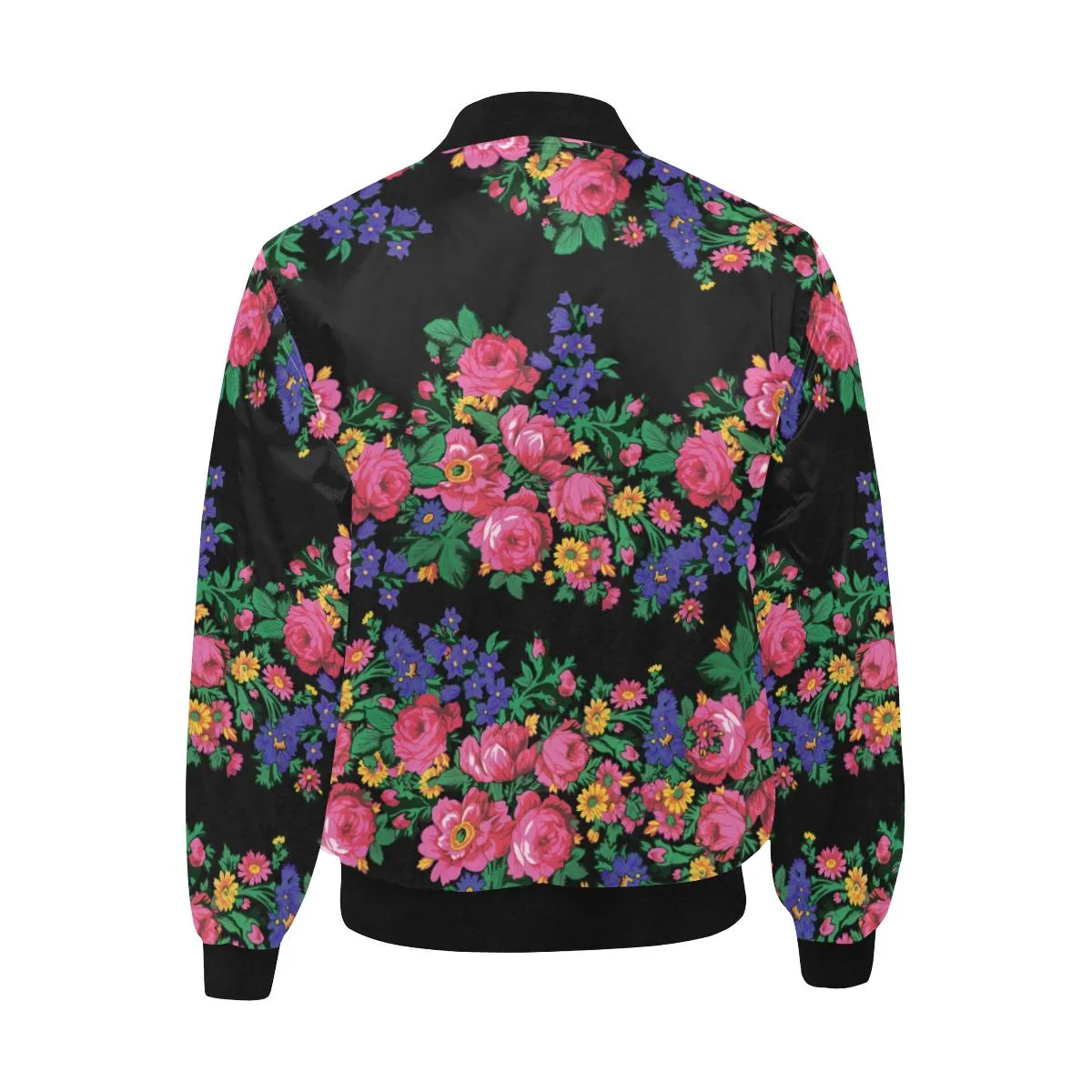 Kokum's Revenge-Black Unisex Heavy Bomber Jacket with Quilted Lining