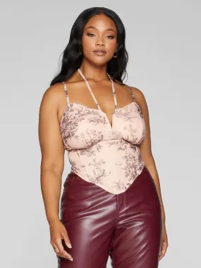 Lela Strappy Floral Corset Top