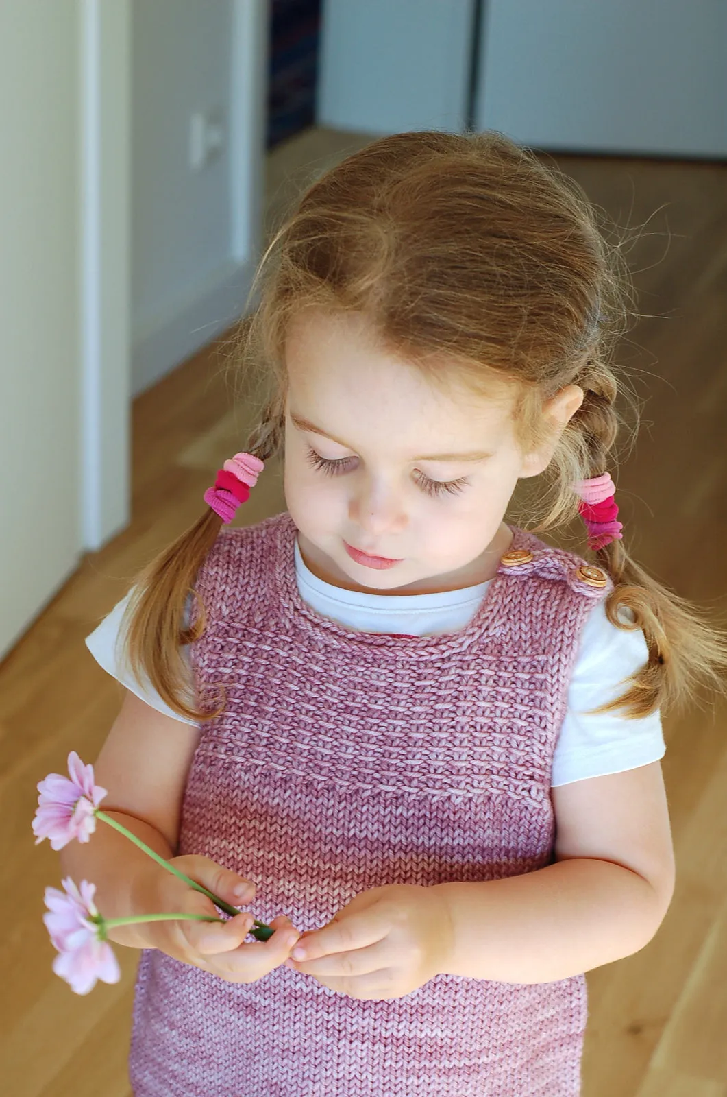 Little Vest & Dress, Frogginette. Print Knitting Pattern