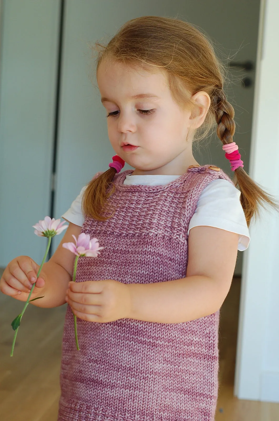 Little Vest & Dress, Frogginette. Print Knitting Pattern